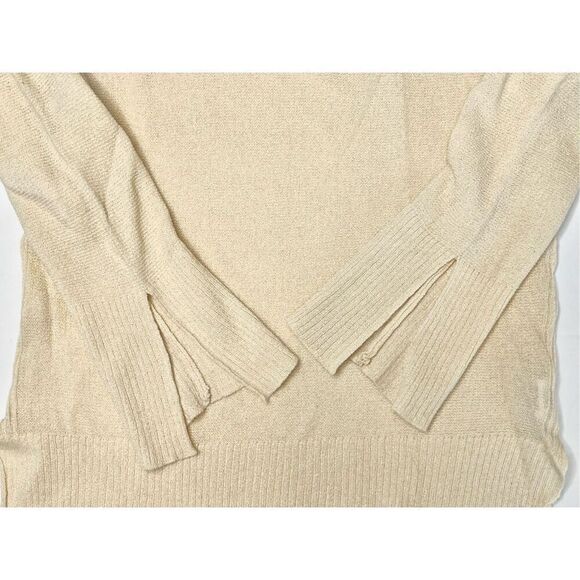 Wishlist Vneck‎ High Low Hem Split Sleeve & Hem Yellow Sweater sz Small - Picture 5 of 11